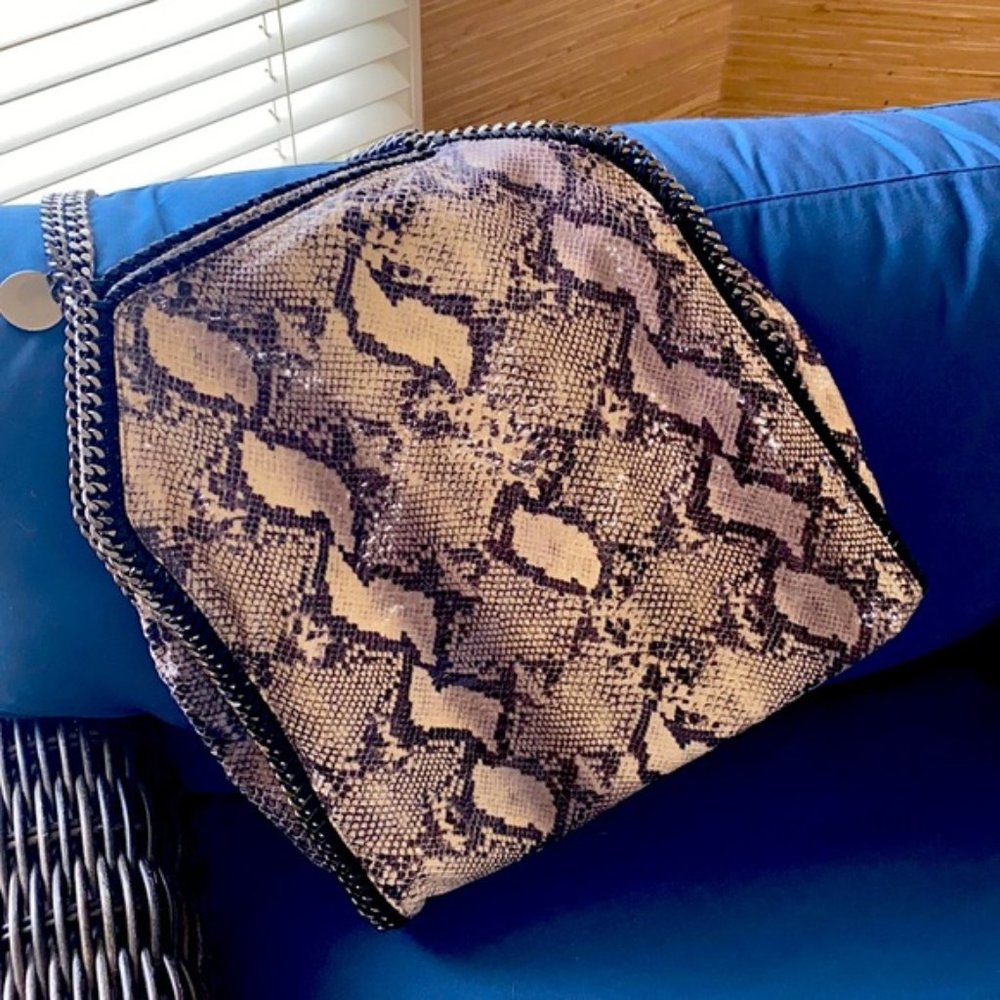 STELLA MCCARTNEY faux snake and silver Falabella